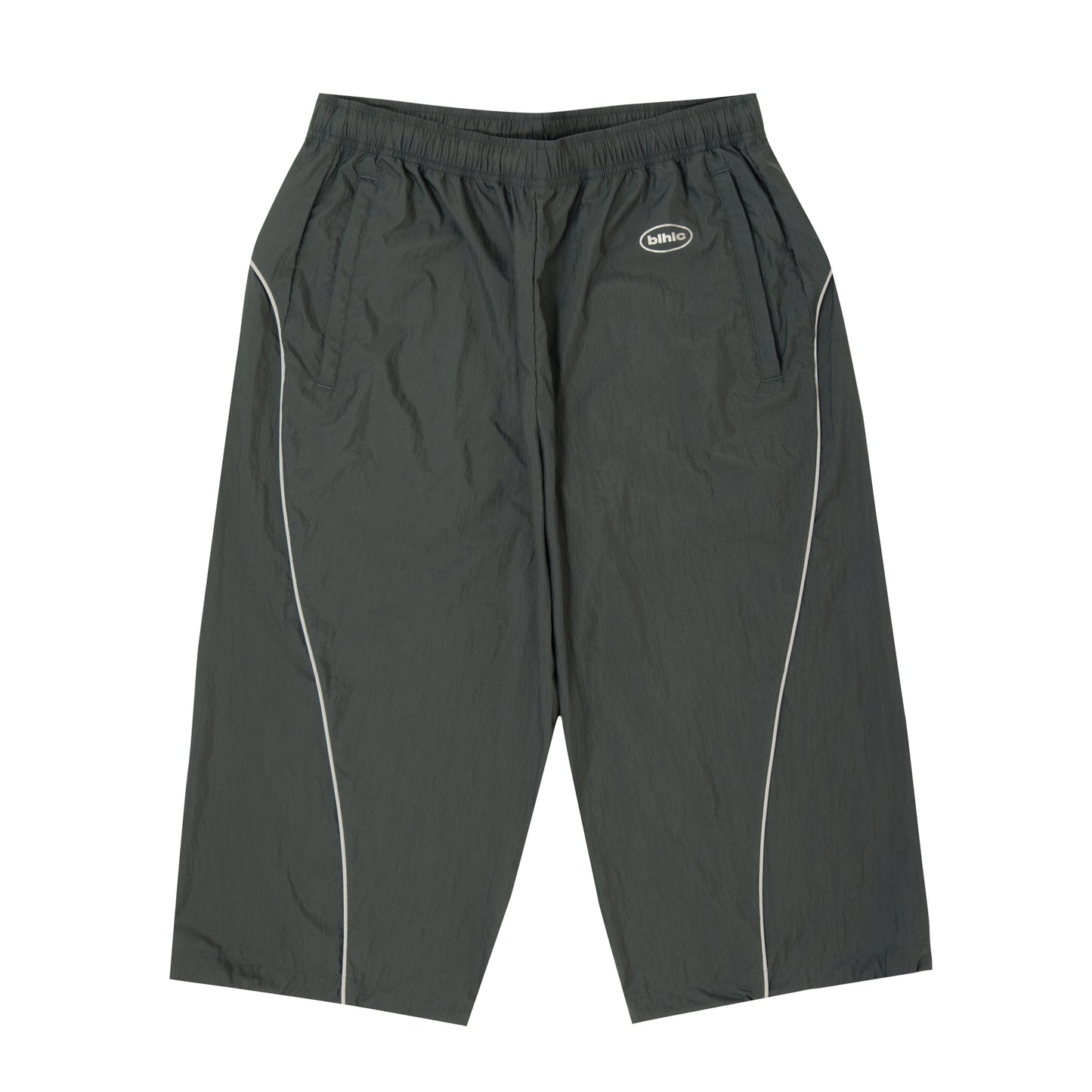 blhlc Oval Logo Nylon Cropped Pants (dark gray)