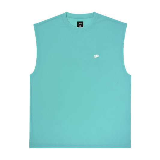blhlc No Sleeve Tops (aqua blue/off white)