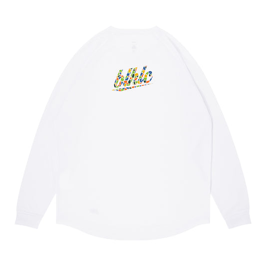 blhlc Back Print Cool Long Tee (white/fresh green mosaic)