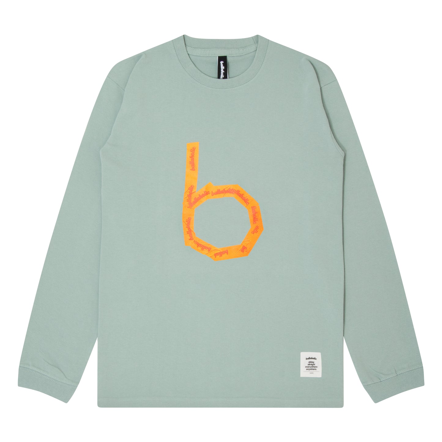 b-Taped Long Tee (slate green)