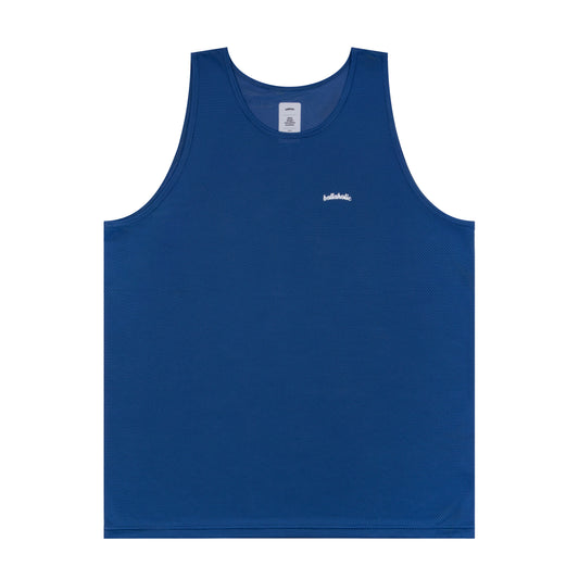 Knit Mesh Logo Tank Top (blue)