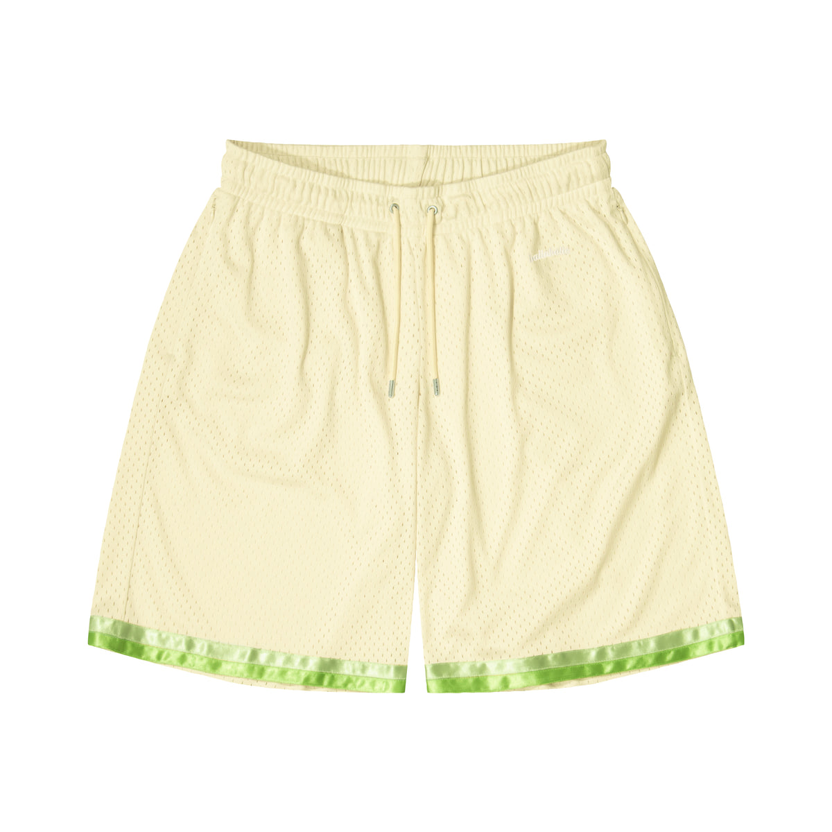 Tape Mesh Zip Shorts (off white)