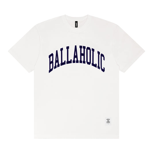 College Logo Tee (white/navy)