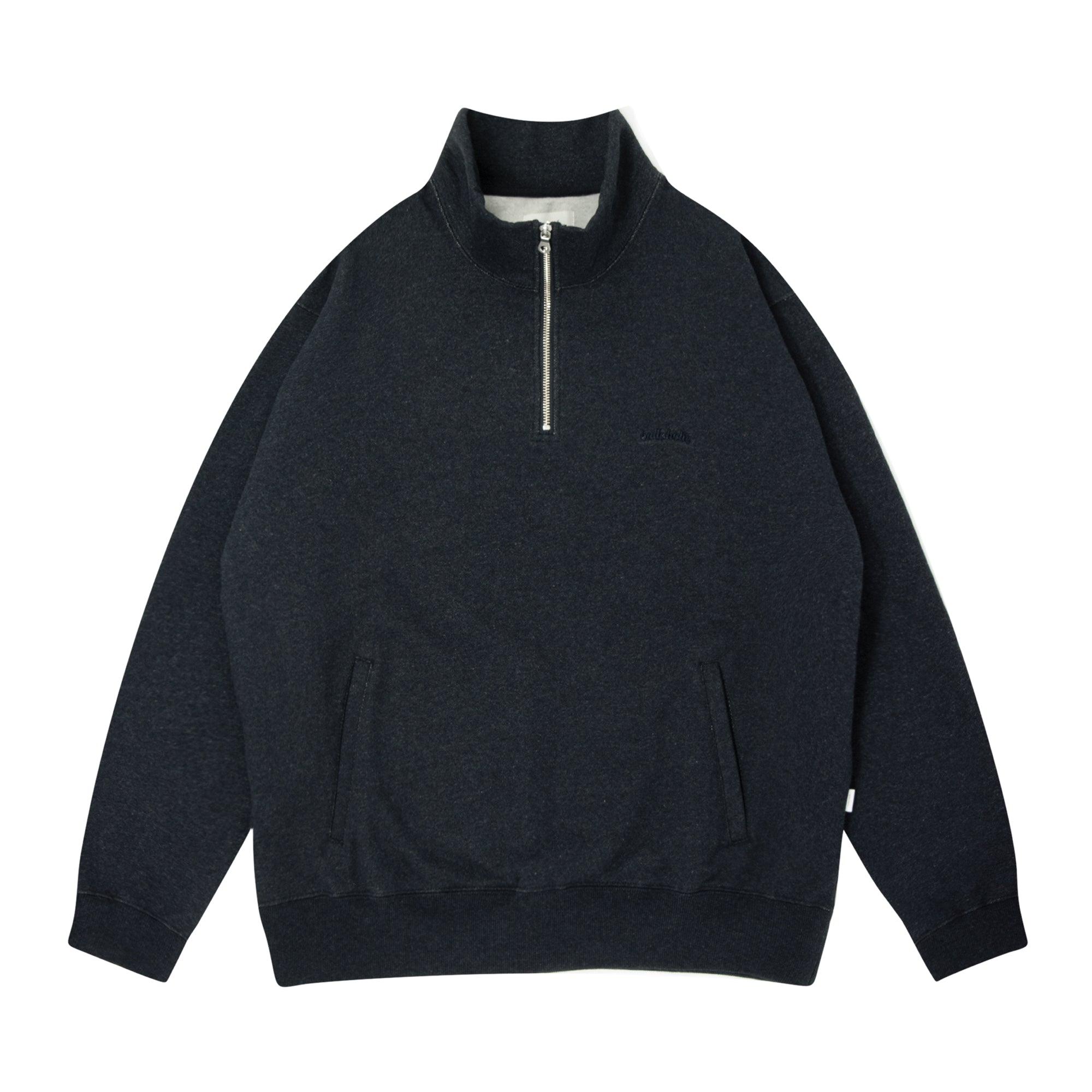 Small Logo Half Zip Sweatshirt (dark heather navy) – ballaholic
