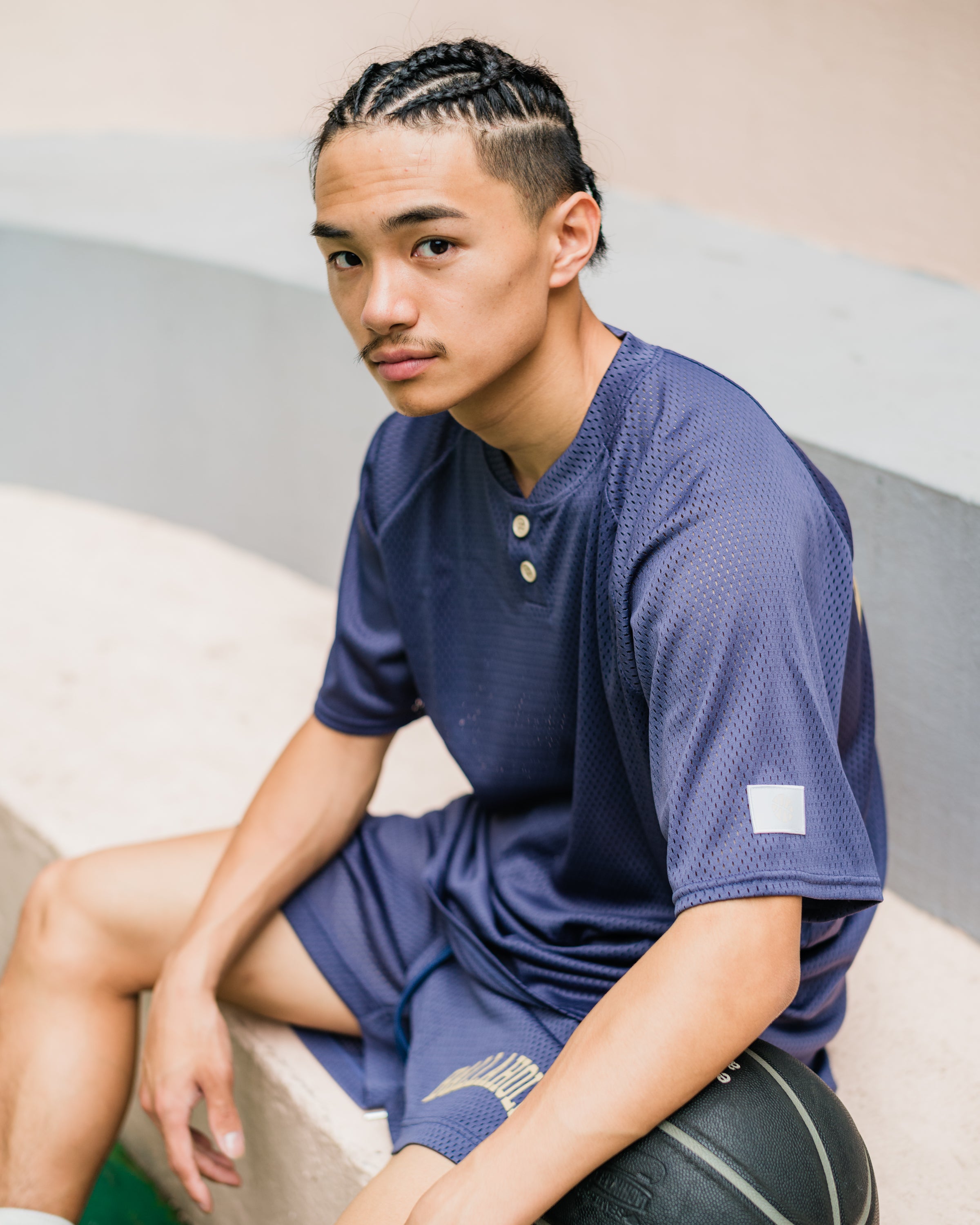 Ballaholic Logo Seersucker Loose Pants - バスケットボール