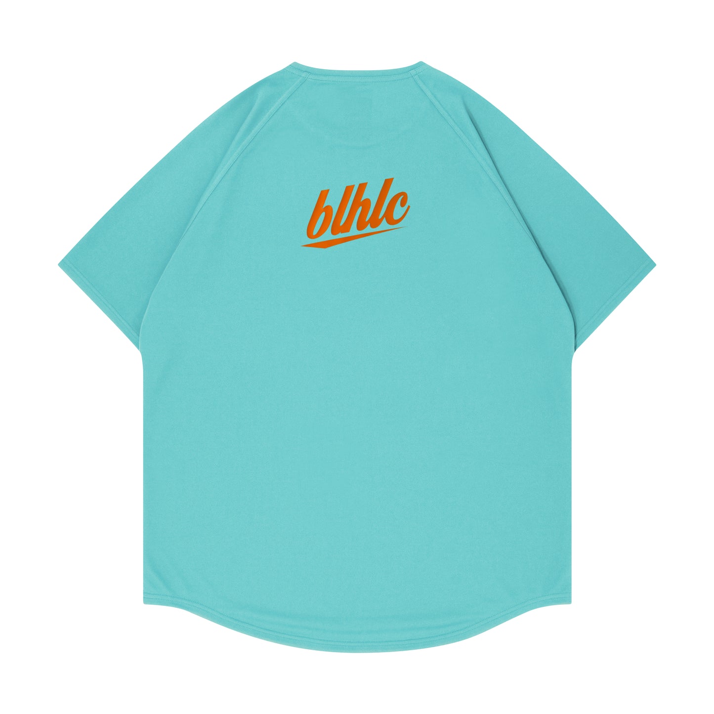 blhlc Back Print Cool Tee (aqua blue/orange)