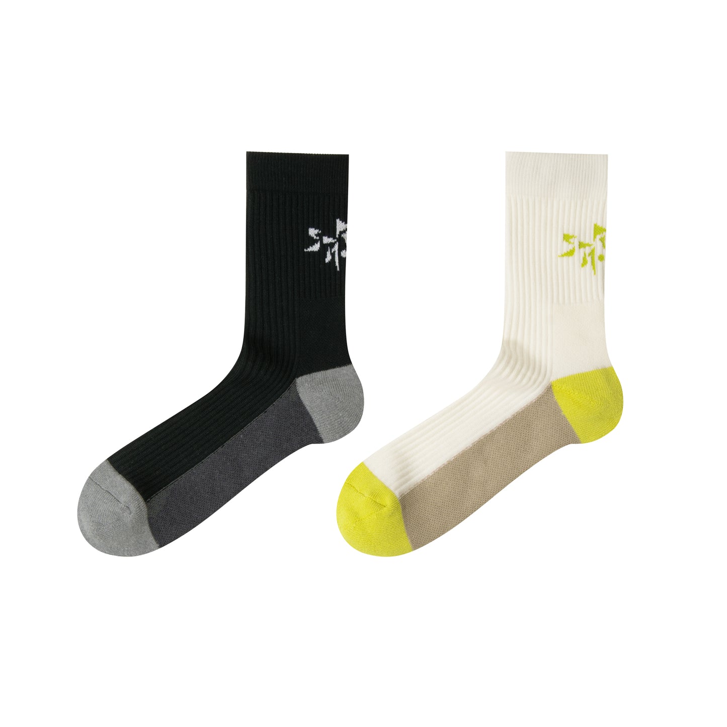 STREETMOVE 2-Pack Socks (off white, black)
