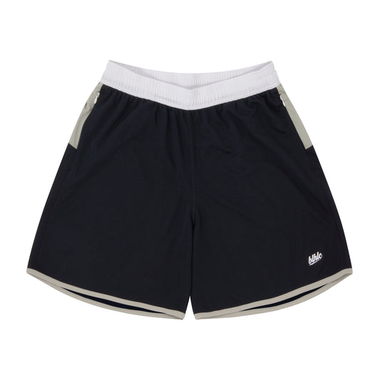 Color Blocked Zip Shorts (night sky/gray/white)