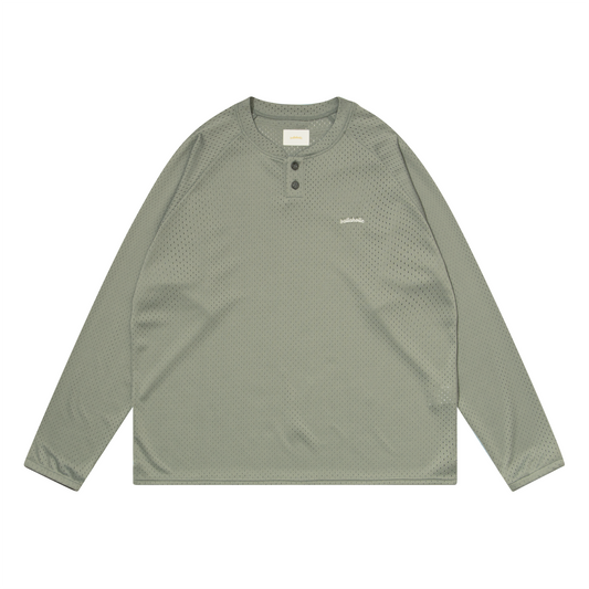 Logo Mesh Long Shirt (gray)