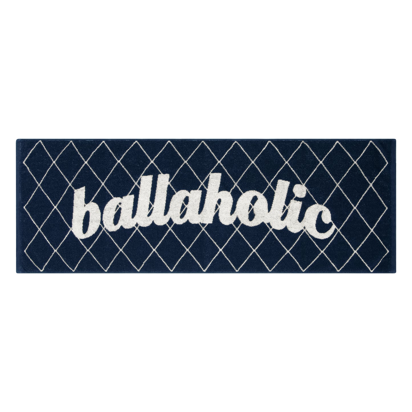 Net Pattern Logo Sports Towel (navy/white)
