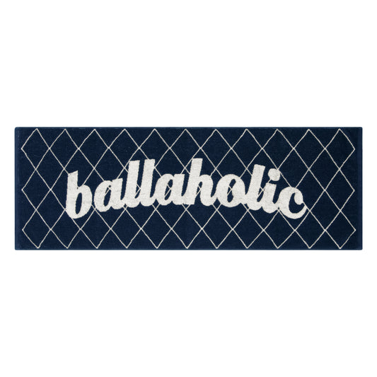 Net Pattern Logo Sports Towel (navy/white)
