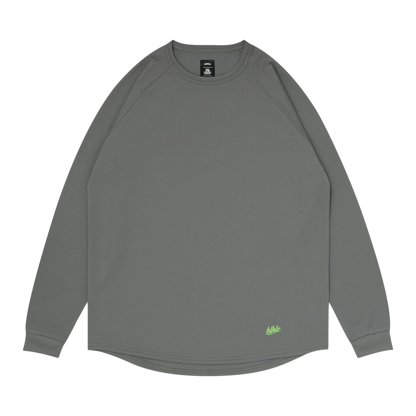 blhlc Back Print Cool Long Tee (charcoal gray/fresh green mosaic)