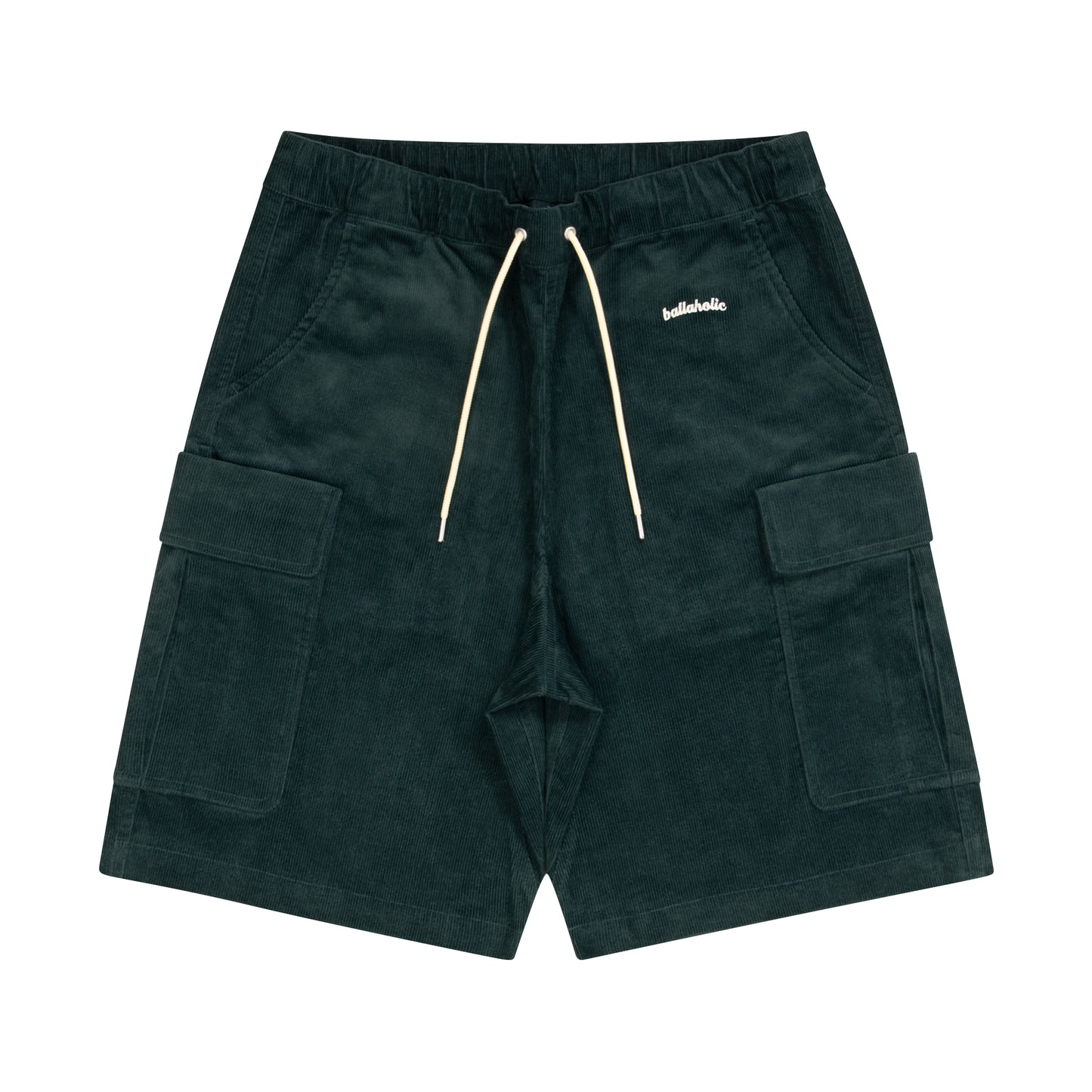 Logo Corduroy Cargo Shorts (deep green)