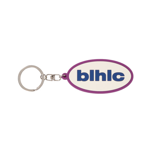 blhlc Oval Logo Keychain (ivory/plum/blue)