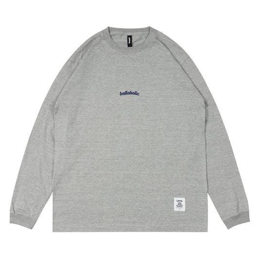 Small Logo Long Tee (gray/navy)