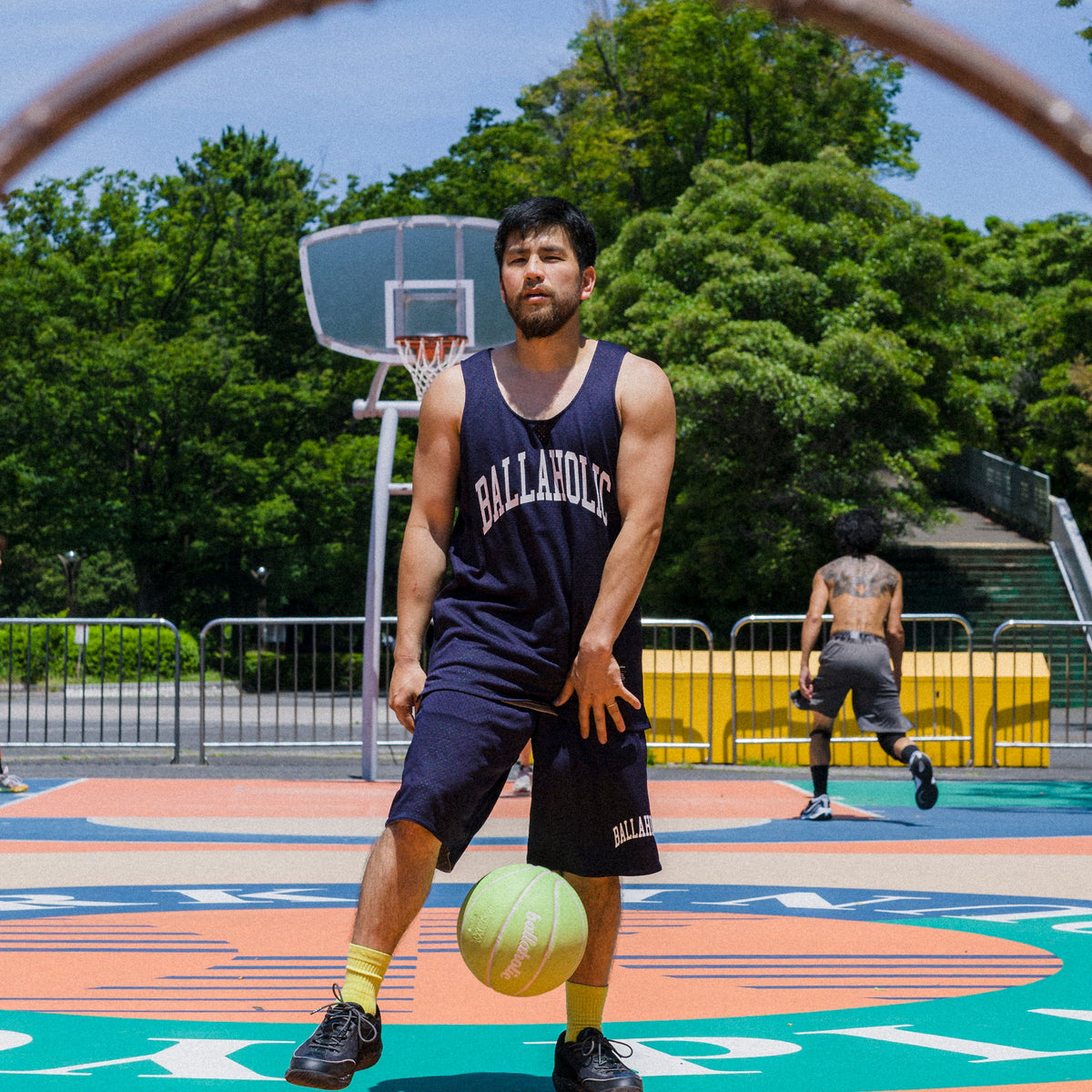 College Logo - STREETMOVE Mesh Reversible Tops (navy/taupe)