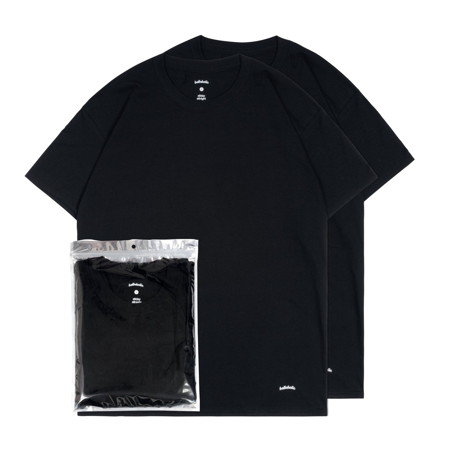 ballaholic 2 Pieces Crew Tee (black)