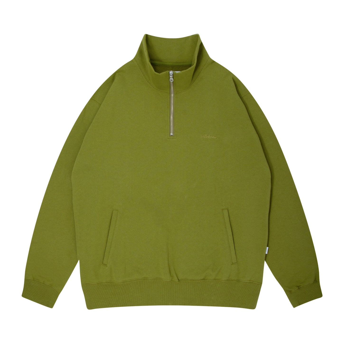 Small Logo Half Zip Sweatshirt (moss)