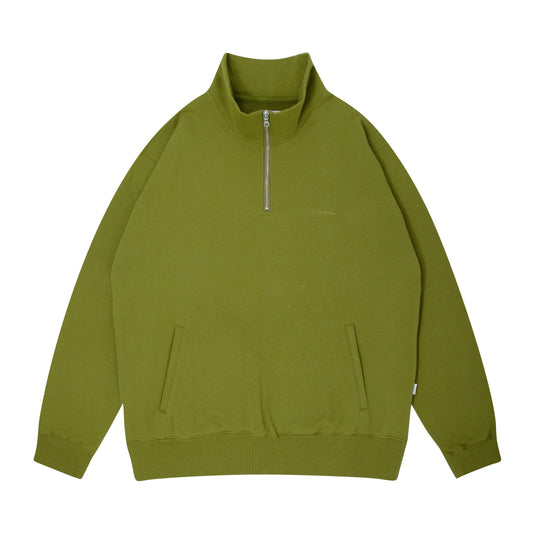 Small Logo Half Zip Sweatshirt (moss)