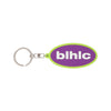 blhlc Oval Logo Keychain (purple/neon green/white)