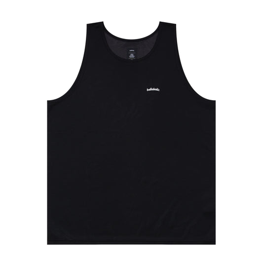 Knit Mesh Logo Tank Top (black)
