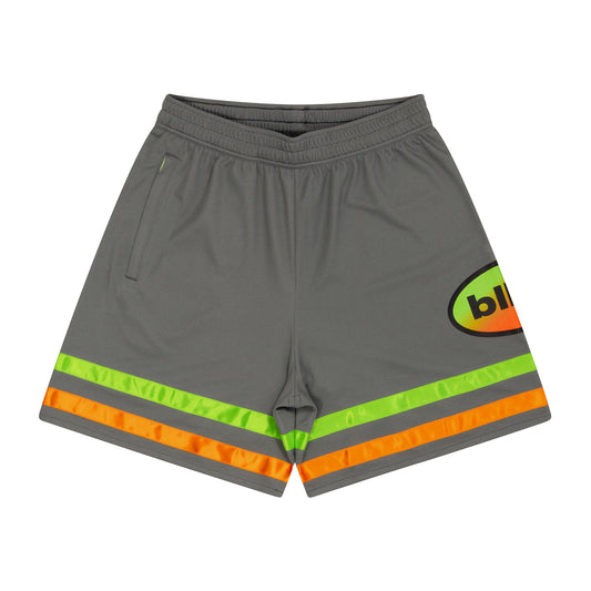 blhlc Oval Logo Single Pocket Zip Shorts (charcoal gray)