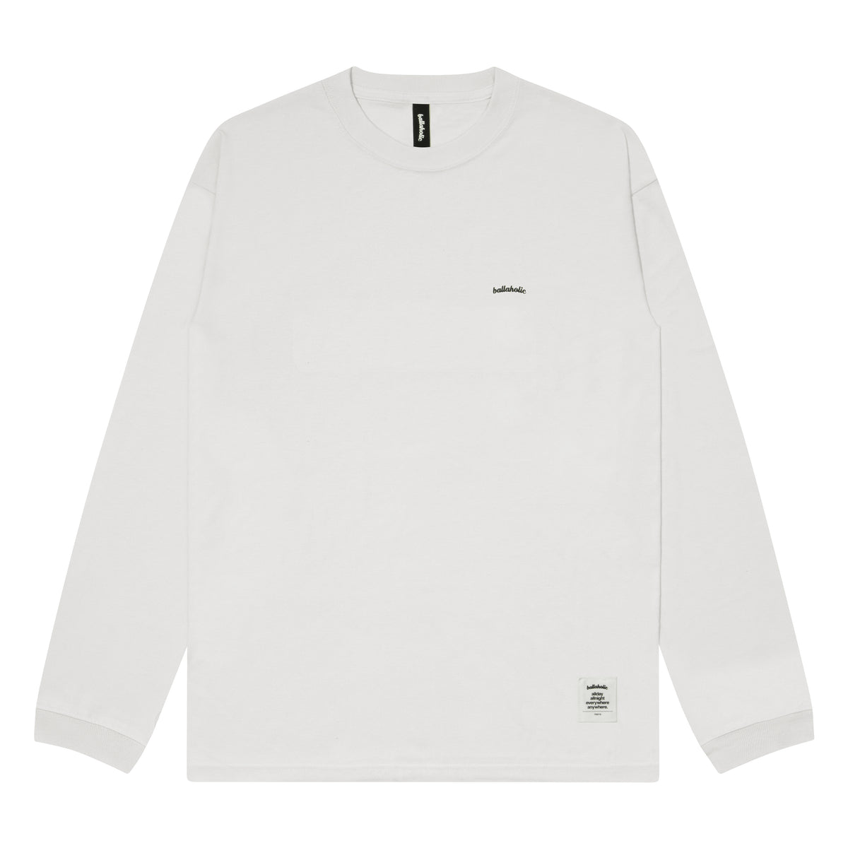 Micro Logo Long Tee (white/black)