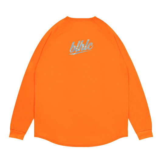 3D-Net blhlc Back Print Cool Long Tee (orange/mosaic blue/white)