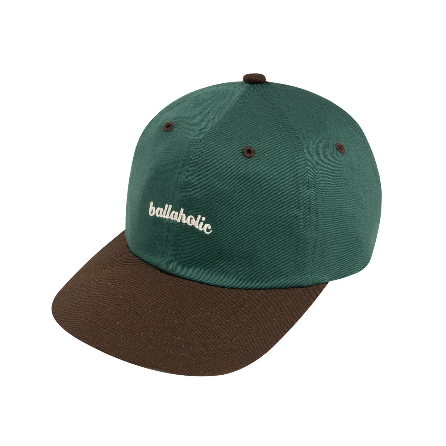 Logo 6P Cap (bottle green/dark brown)