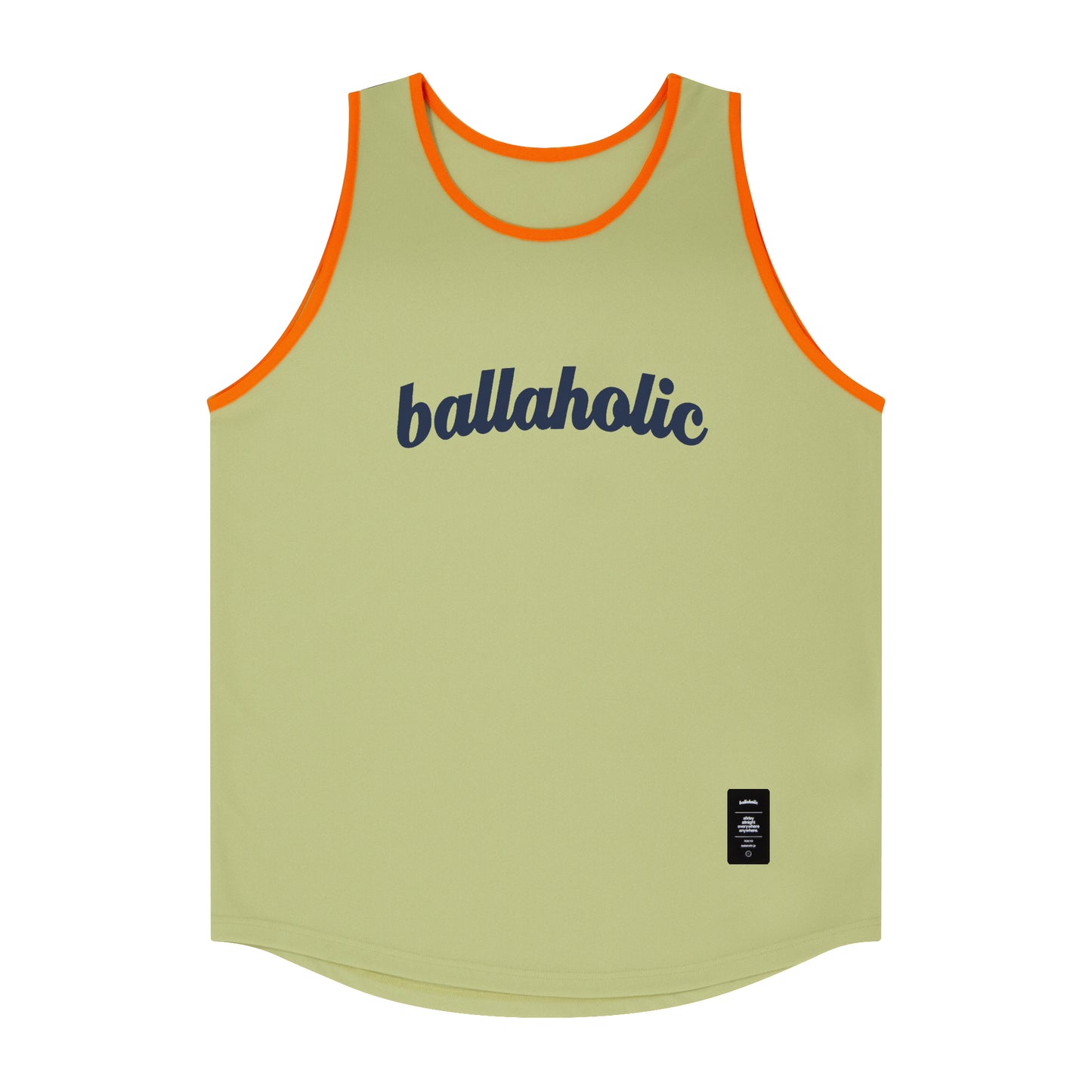 Color Blocked Logo Tank Top (sage green/orange/navy)