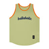 Color Blocked Logo Tank Top (sage green/orange/navy)
