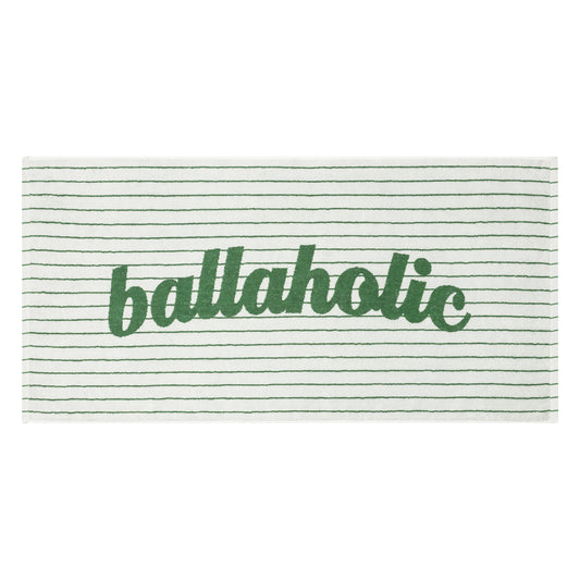 Logo Bath Towel (white green stripe)
