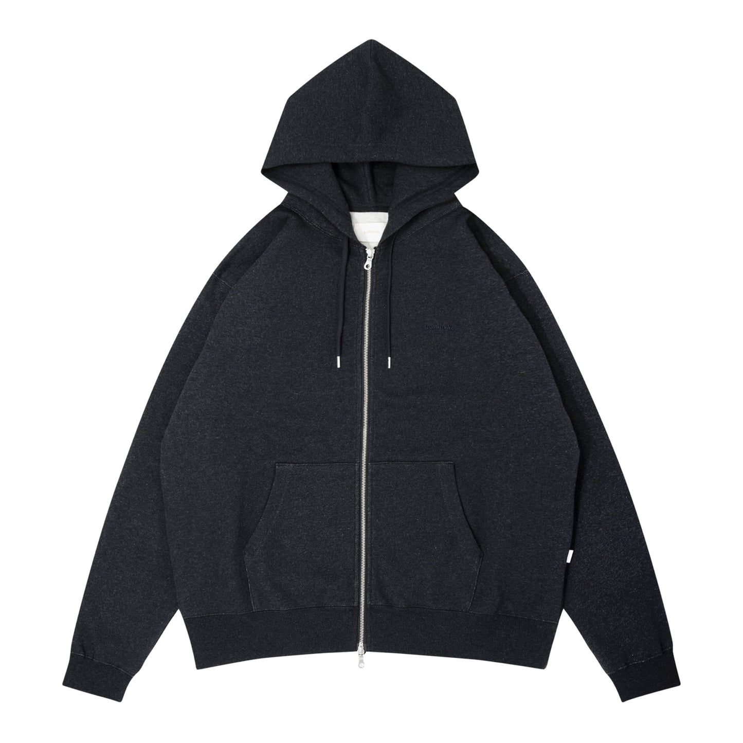Small Logo Sweat Full Zip Hoodie (dark heather navy)