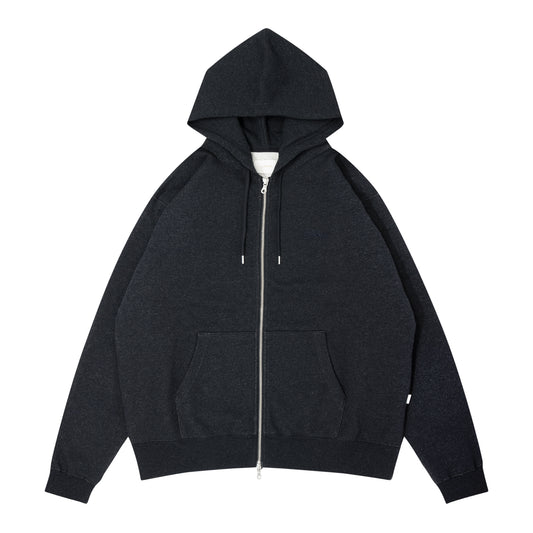 Small Logo Sweat Full Zip Hoodie (dark heather navy)