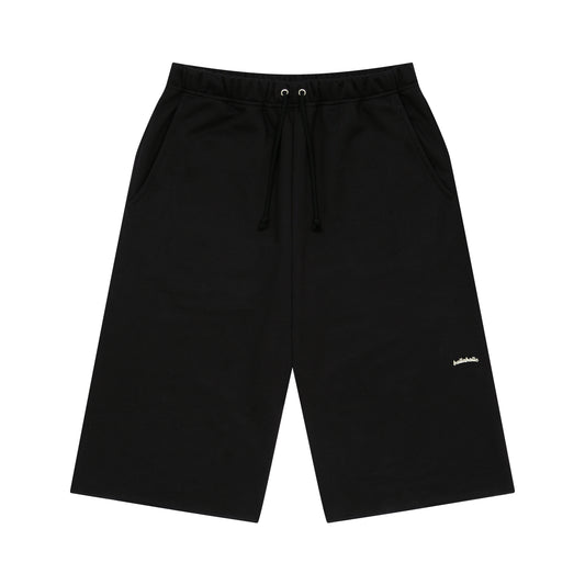 Ball Seams Sweat Cropped Pants (black)
