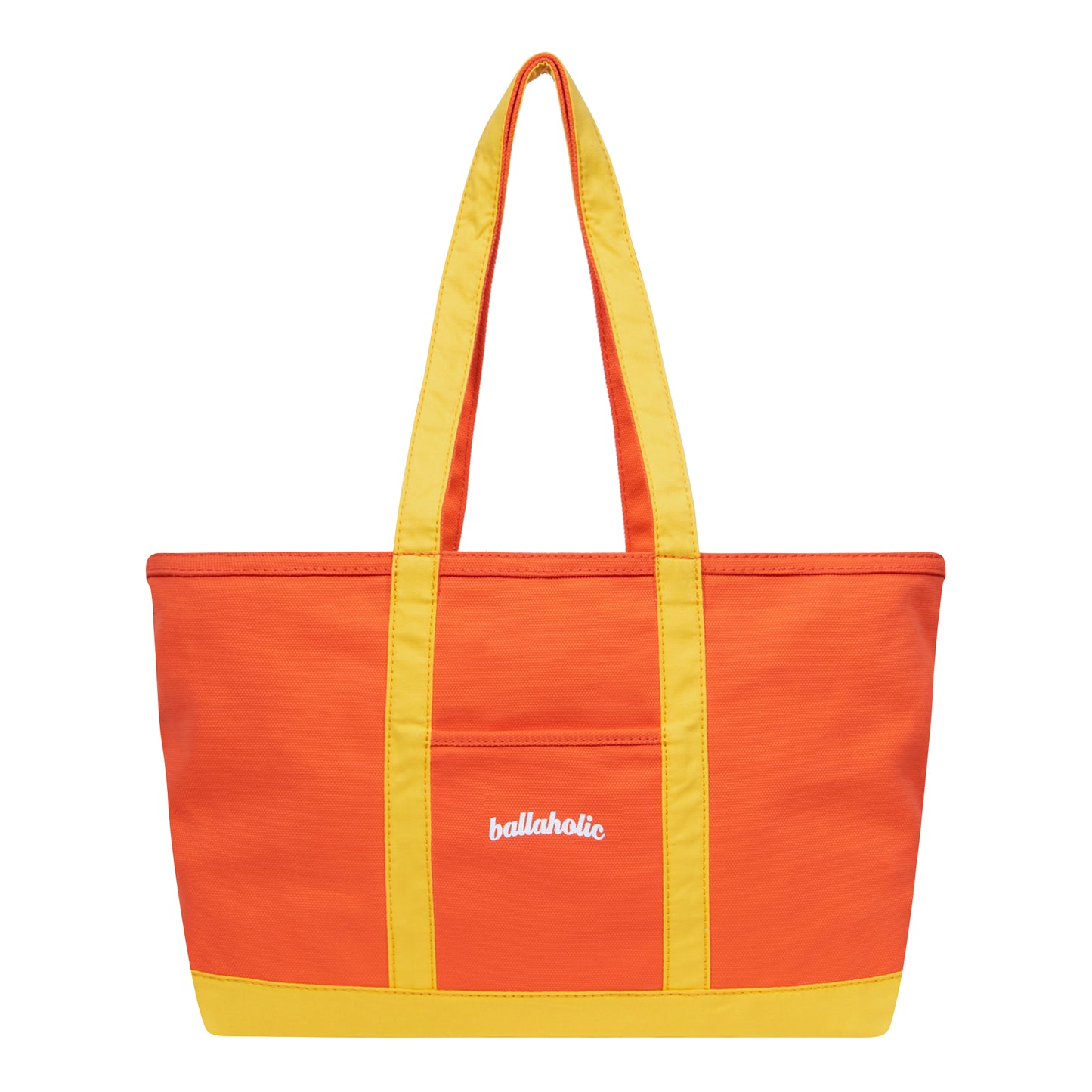 Playground Basketball Logo Canvas Tote Bag L (orange/yellow)