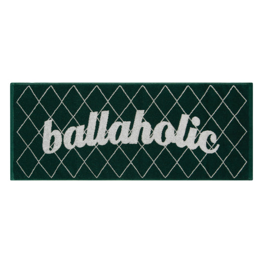 Net Pattern Logo Towel (dark green/white)