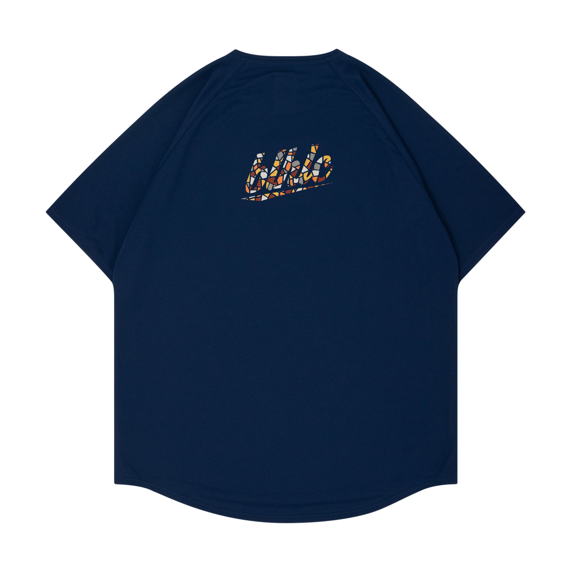 blhlc Back Print Cool Tee (navy/dry leaves mosaic) – ballaholic