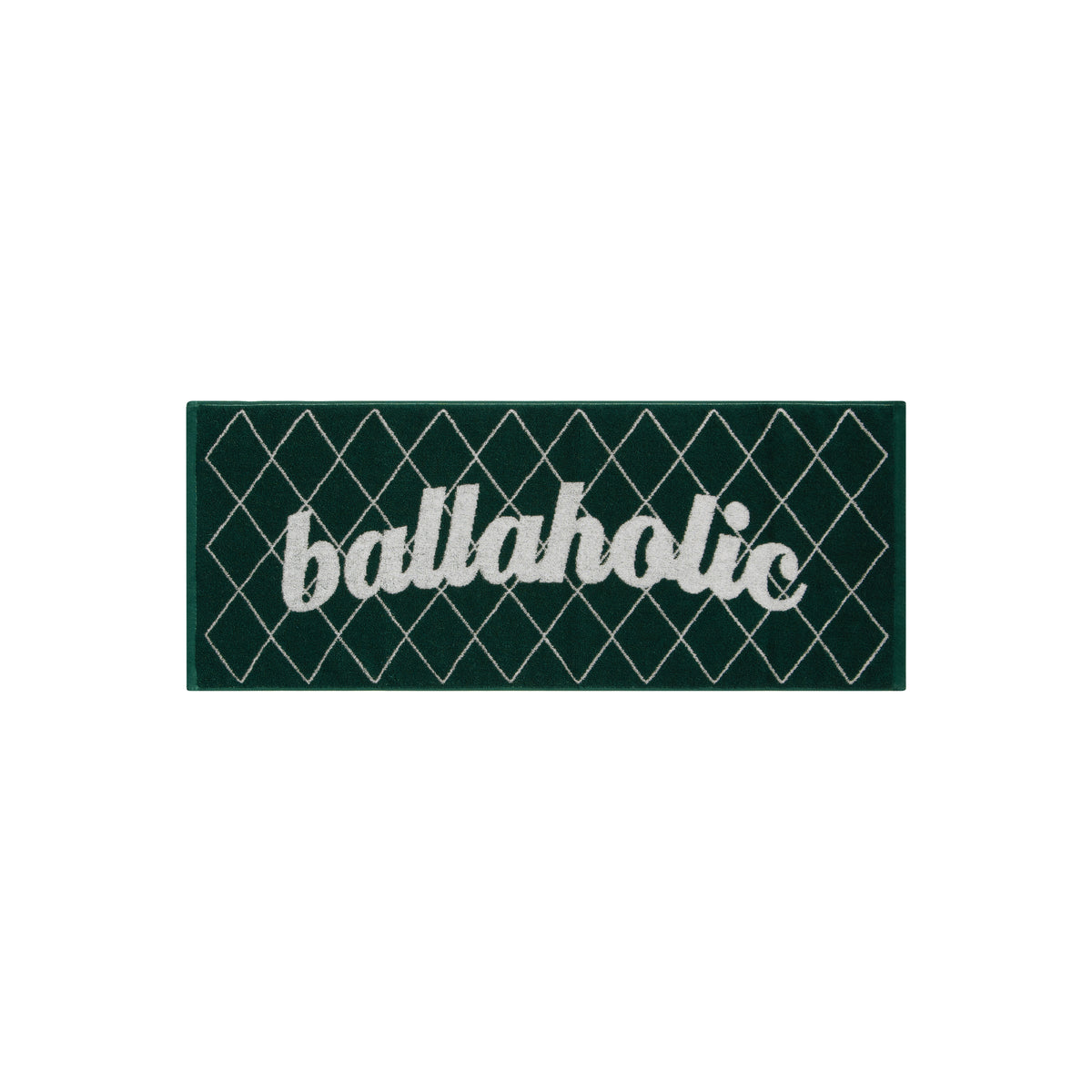 Net Pattern Logo Towel (dark green/white)