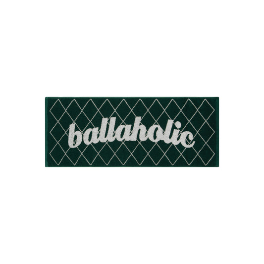 Net Pattern Logo Towel (dark green/white)