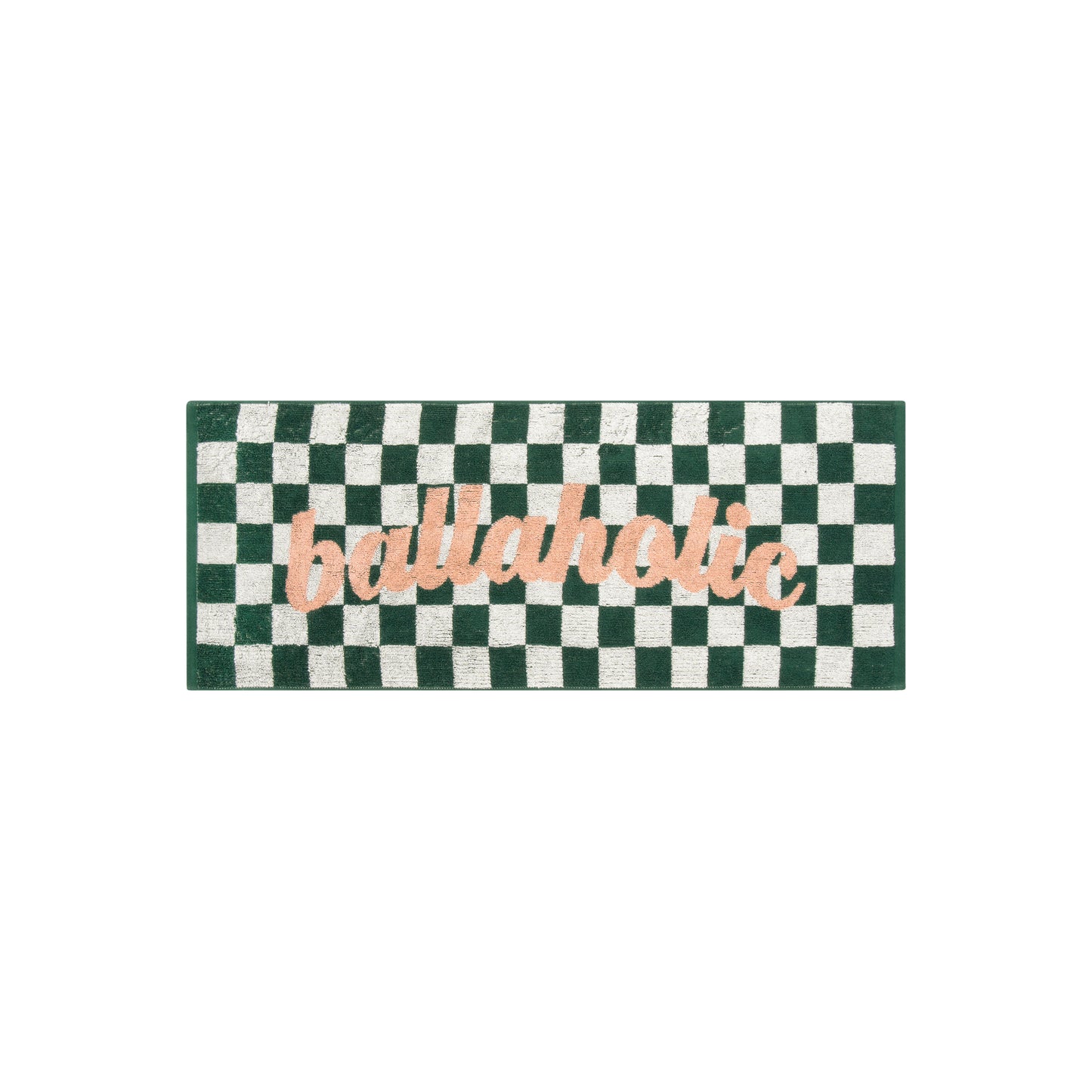Checker Logo Towel (dark green/white/light pink)