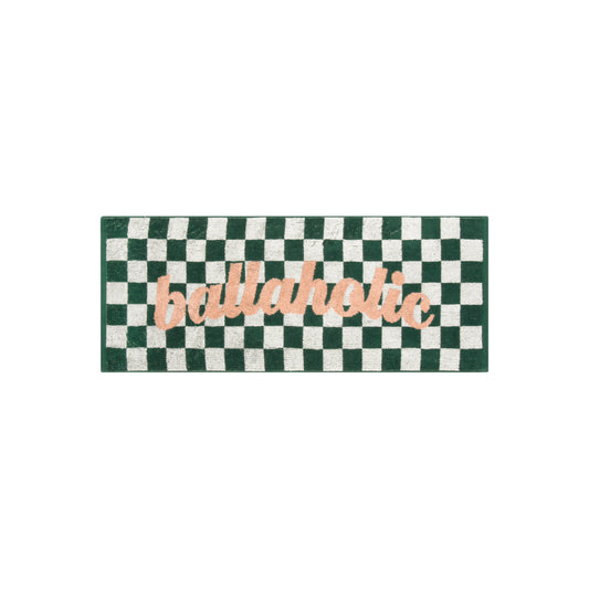 Checker Logo Towel (dark green/white/light pink)