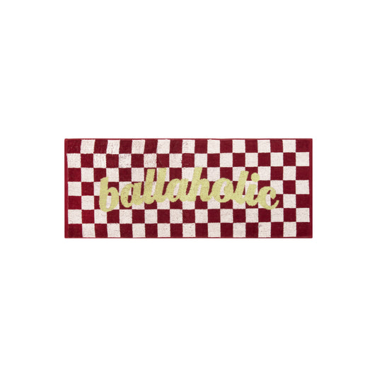Checker Logo Towel (dark red/white/lily green)