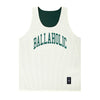 College Logo - STREETMOVE Mesh Reversible Tops (off white/dark green)