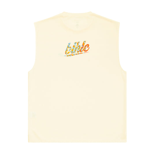 blhlc Back Print No Sleeve Tops (ivory/sunrise digital camo)