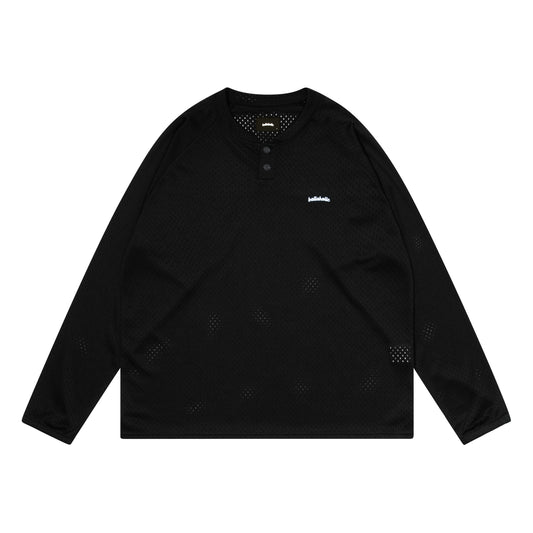 Logo Mesh Long Shirt (black)