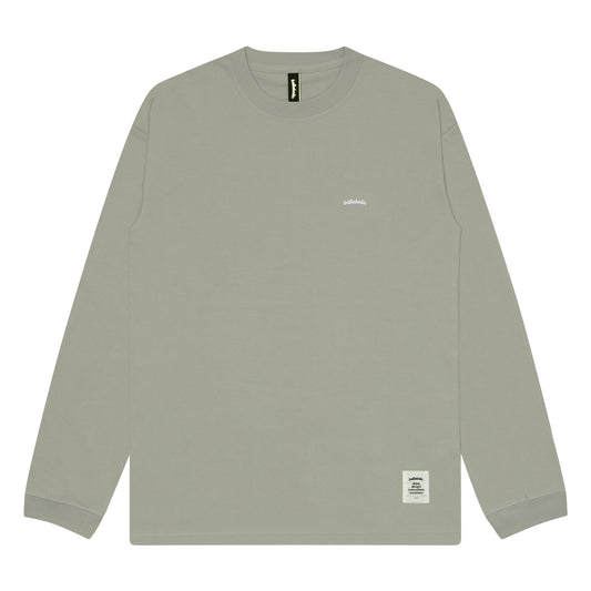 Micro Logo Long Tee (stone gray/white)