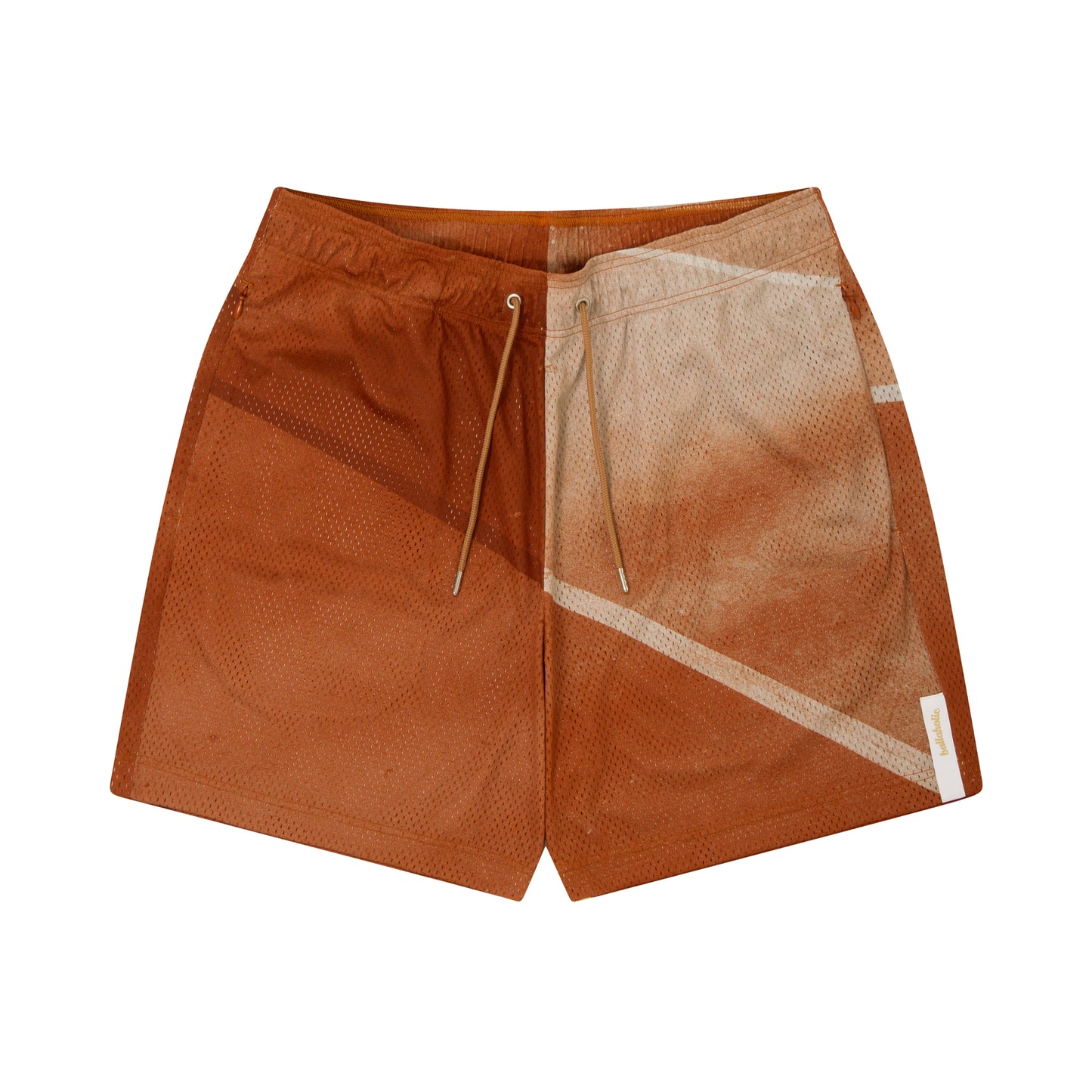 Courtline Zip Mesh Shorts (rust)