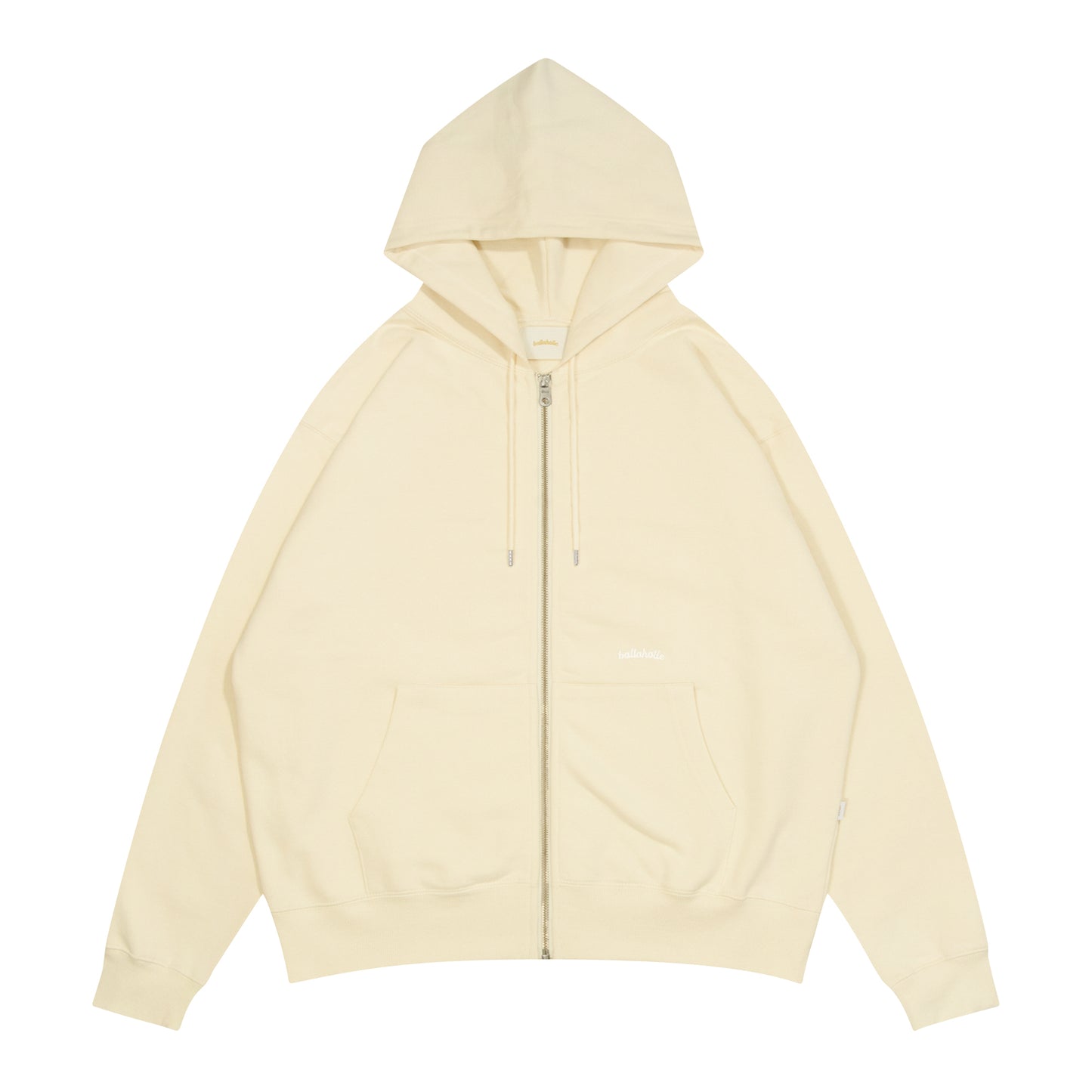 Small Logo Sweat Full Zip Hoodie (ivory)