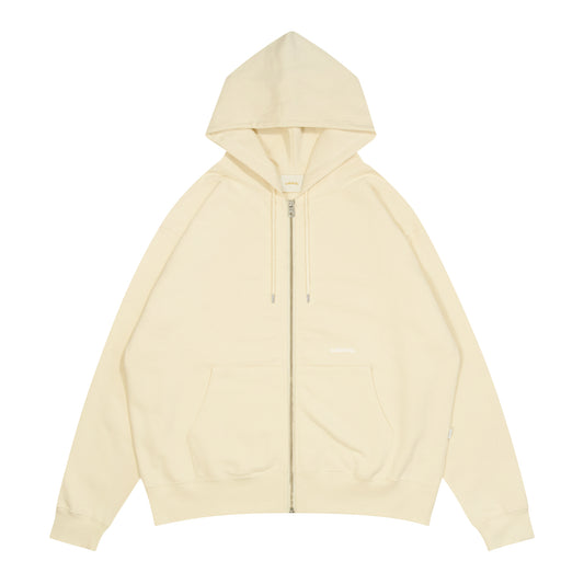 Small Logo Sweat Full Zip Hoodie (ivory)